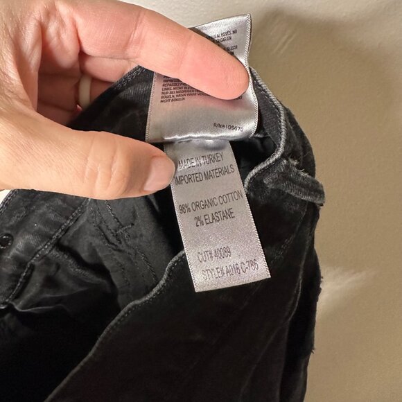 AGOLDE Sophie Crop High Rise Skinny Jeans Size 27 Washed Black Distressed - Picture 10 of 11